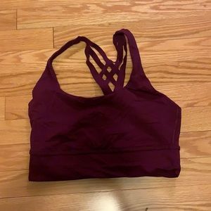 Lululemon burgundy sports bra